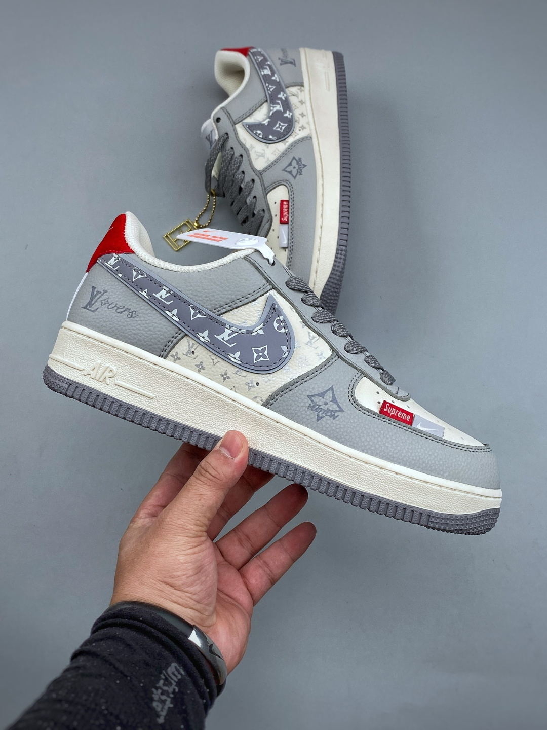 Nike Air Force 1 Low x LV x Supreme Men & Women Flat Sole Board Sports Casual Sneakers